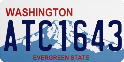 WA license plate ATC1643