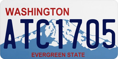 WA license plate ATC1705