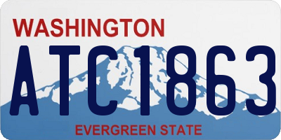 WA license plate ATC1863