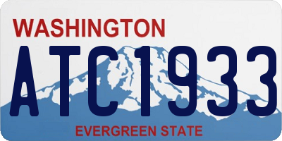 WA license plate ATC1933