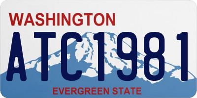 WA license plate ATC1981