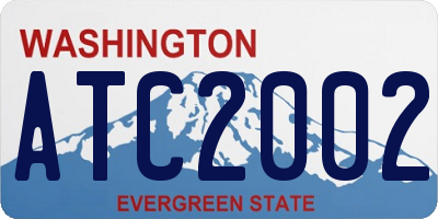 WA license plate ATC2002