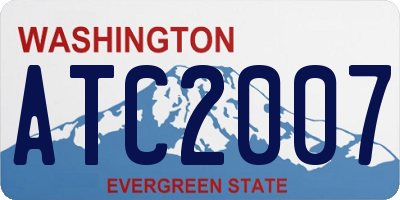 WA license plate ATC2007