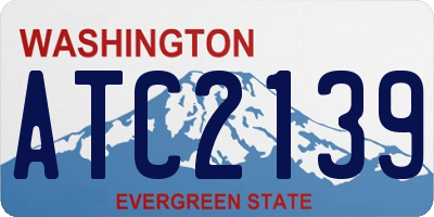 WA license plate ATC2139