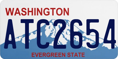 WA license plate ATC2654