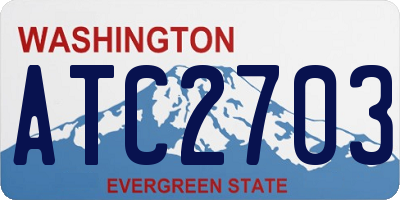 WA license plate ATC2703