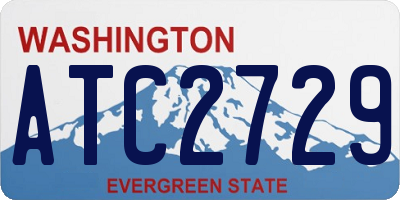 WA license plate ATC2729