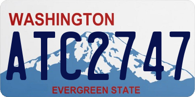 WA license plate ATC2747