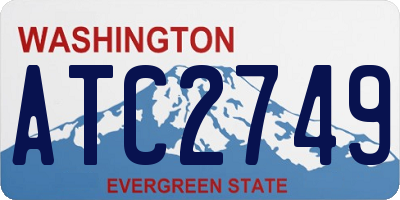 WA license plate ATC2749