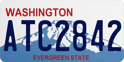 WA license plate ATC2842