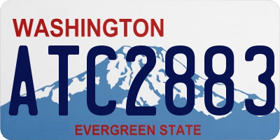 WA license plate ATC2883