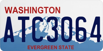 WA license plate ATC3064