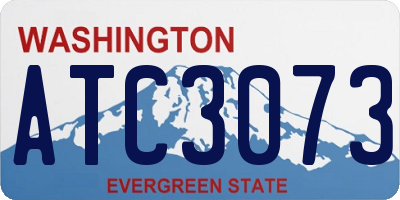 WA license plate ATC3073