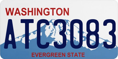 WA license plate ATC3083