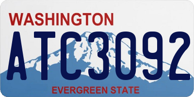 WA license plate ATC3092