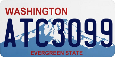 WA license plate ATC3099