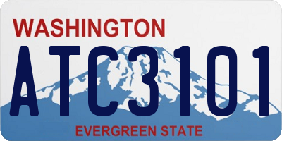 WA license plate ATC3101