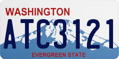 WA license plate ATC3121