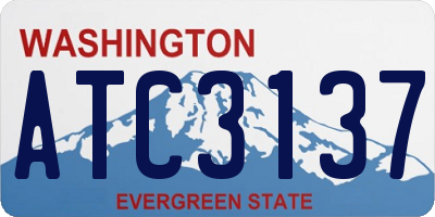 WA license plate ATC3137