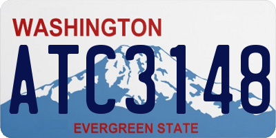 WA license plate ATC3148