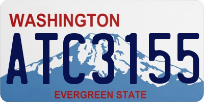WA license plate ATC3155
