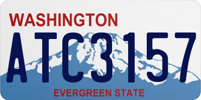 WA license plate ATC3157