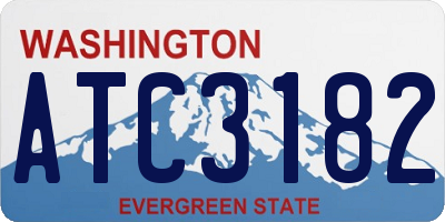 WA license plate ATC3182