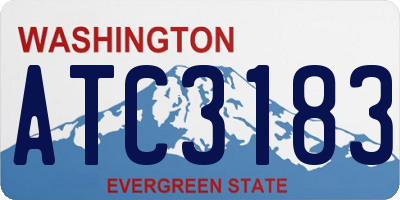 WA license plate ATC3183