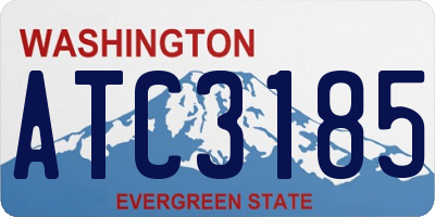 WA license plate ATC3185