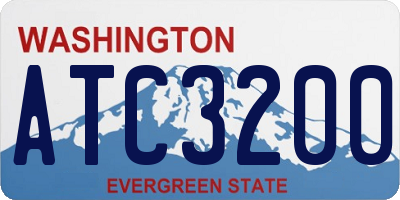 WA license plate ATC3200