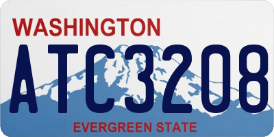 WA license plate ATC3208