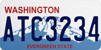 WA license plate ATC3234