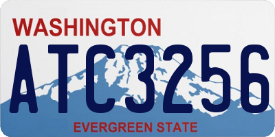 WA license plate ATC3256