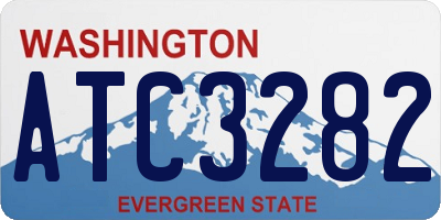 WA license plate ATC3282