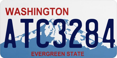 WA license plate ATC3284