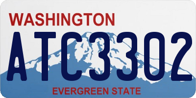 WA license plate ATC3302