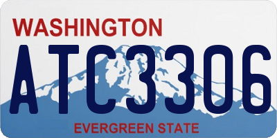WA license plate ATC3306