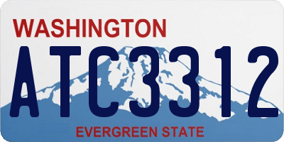 WA license plate ATC3312