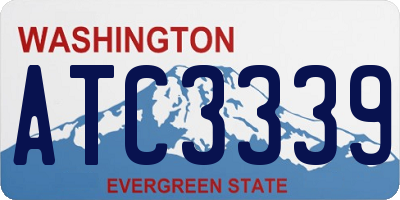 WA license plate ATC3339