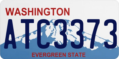 WA license plate ATC3373