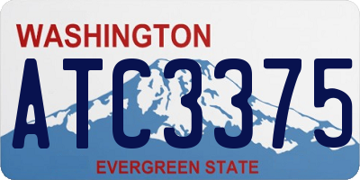 WA license plate ATC3375