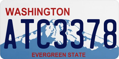 WA license plate ATC3378