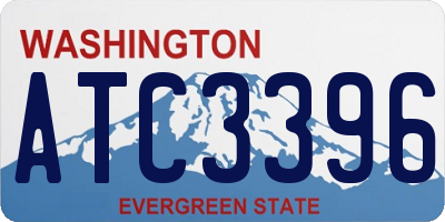 WA license plate ATC3396