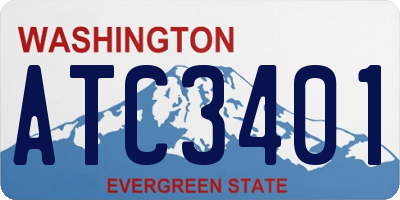 WA license plate ATC3401