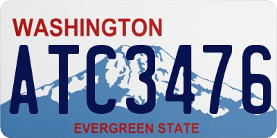 WA license plate ATC3476