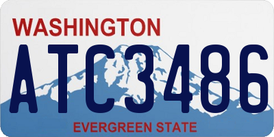 WA license plate ATC3486