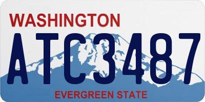 WA license plate ATC3487