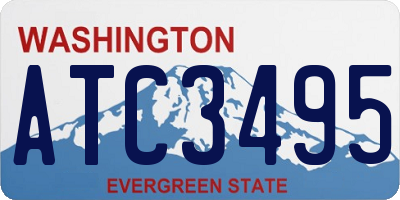 WA license plate ATC3495