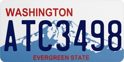 WA license plate ATC3498