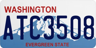 WA license plate ATC3508